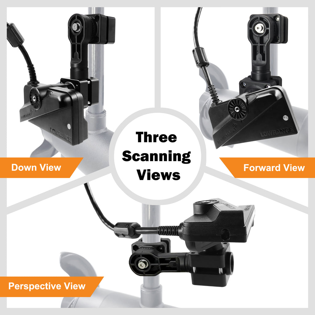 0 Degree Transducer Pole Mount Compatible with Lowrance ActiveTarget 2 (AT2), Reinforced Nylon Trolling Motor Bracket, Replaces 000-15959-001, Heavy Duty Sonar Mount