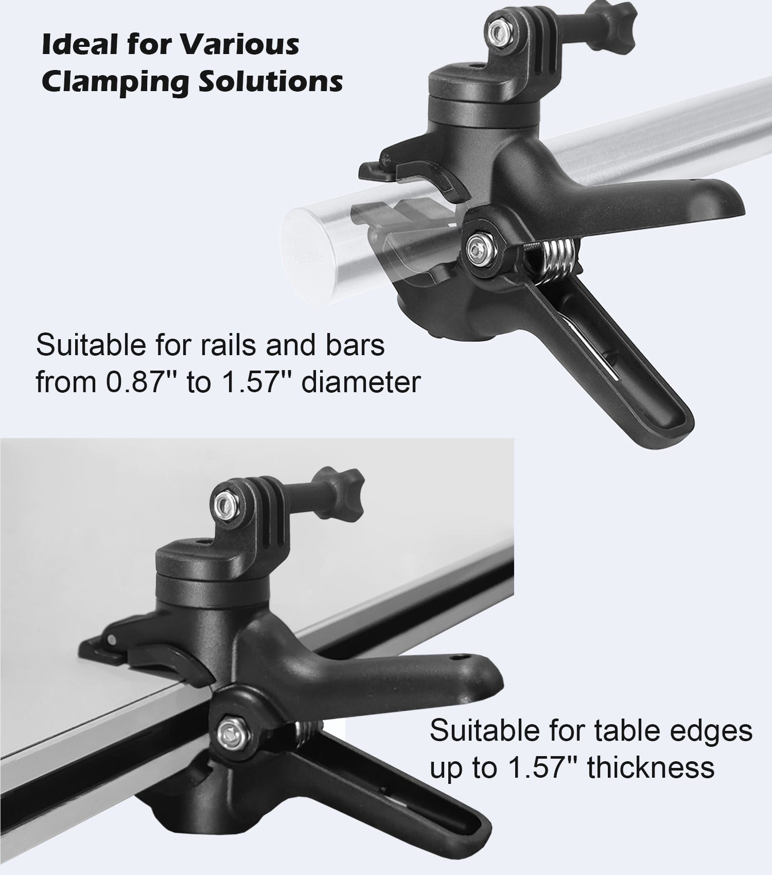 1S Quick Clamp Action Camera Mount for 0.87"-1.57" Bike Handlebar