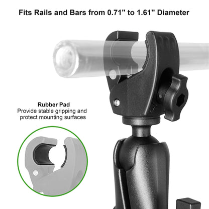 Stabilisateur de moteur de pêche à la traîne en aluminium WINDFRD, force de préhension et portée accrues grâce à une boule de 1,5" et un bras de 5,9", accessoires de bateau réglables pour Minn Kota, Rhodan