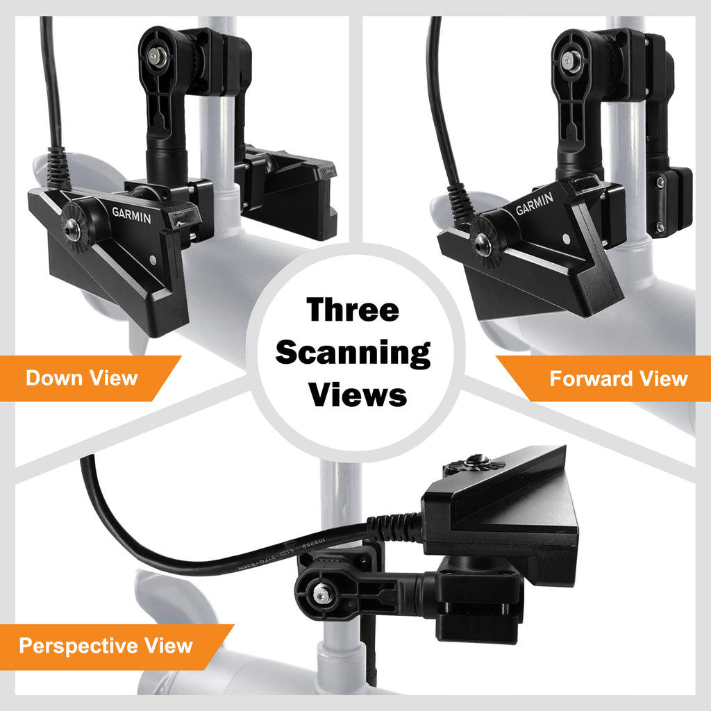 0 Degree Pole Mount Compatible with Garmin LiveScope Plus LVS34, Dual-Side Scan, Replaces 010-13228-03 (Double Mounts)