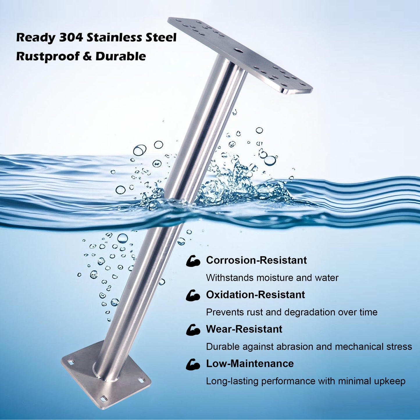 All 304 Stainless Steel Fish Finder Mount, Marine Electronics Mount Holder for Boat, Securely Holds 5" to 16" Screens, Compatible with Garmin, Lowrance and More Depth Finder
