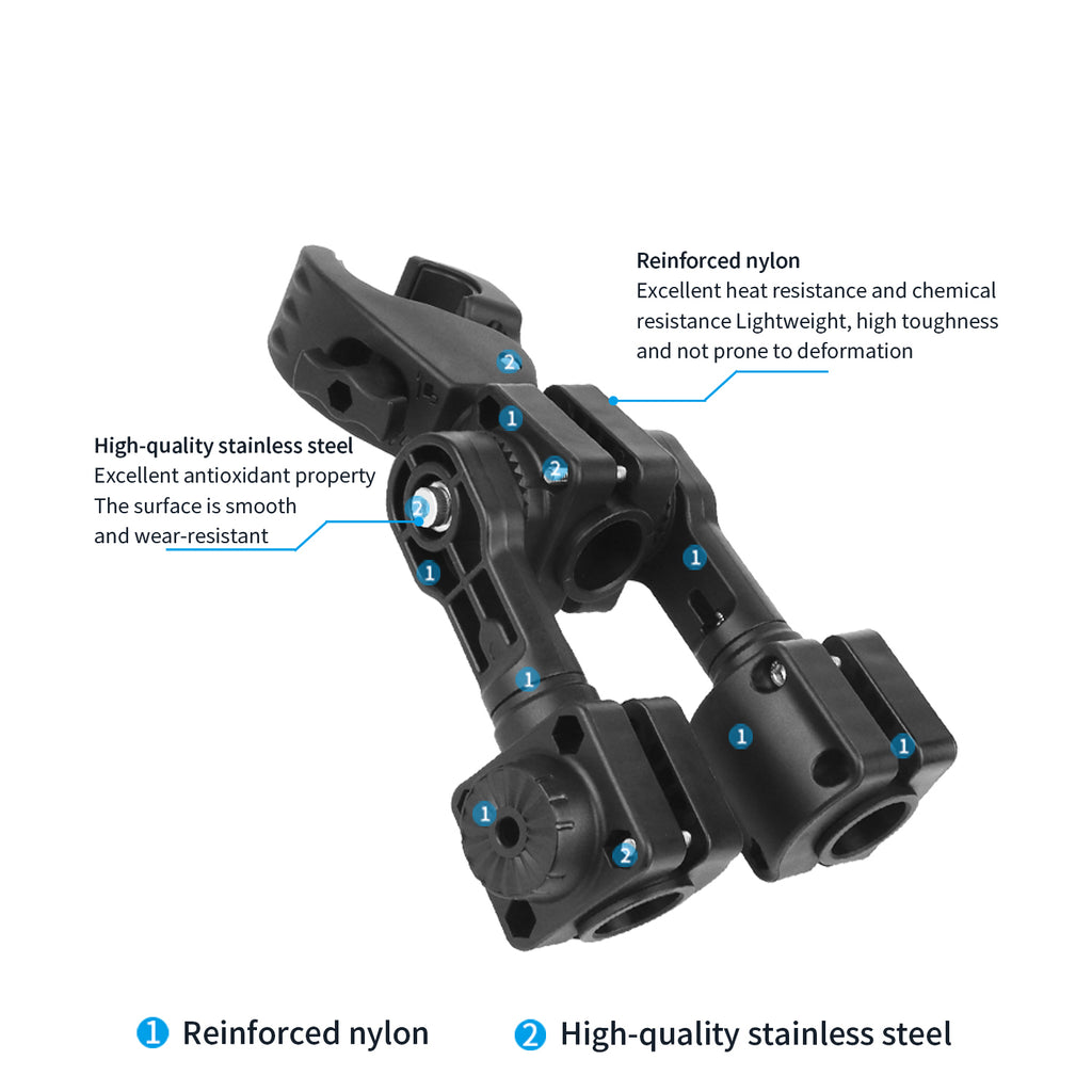 0 Degree Pole Mount with Clamp, Compatible with Garmin LiveScope Plus LVS34, Replaces 010-13228-03 (Double Mounts)
