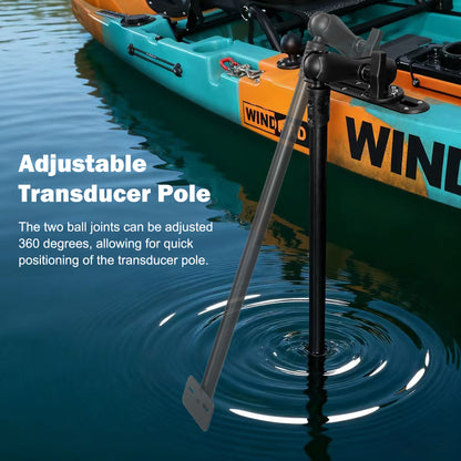 31.5" Long Transducer Pole Mount for Kayak
