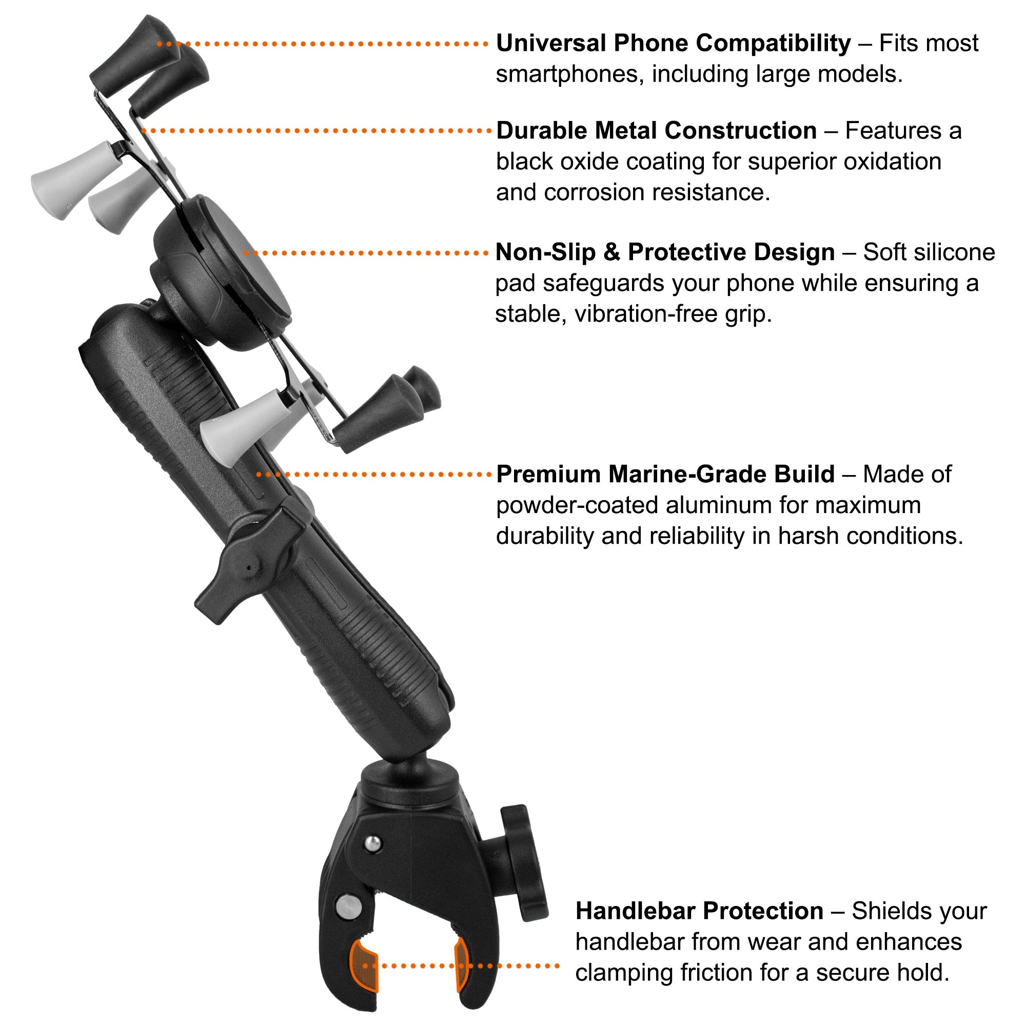 Kayak Phone Mount with Clamp Ball Base