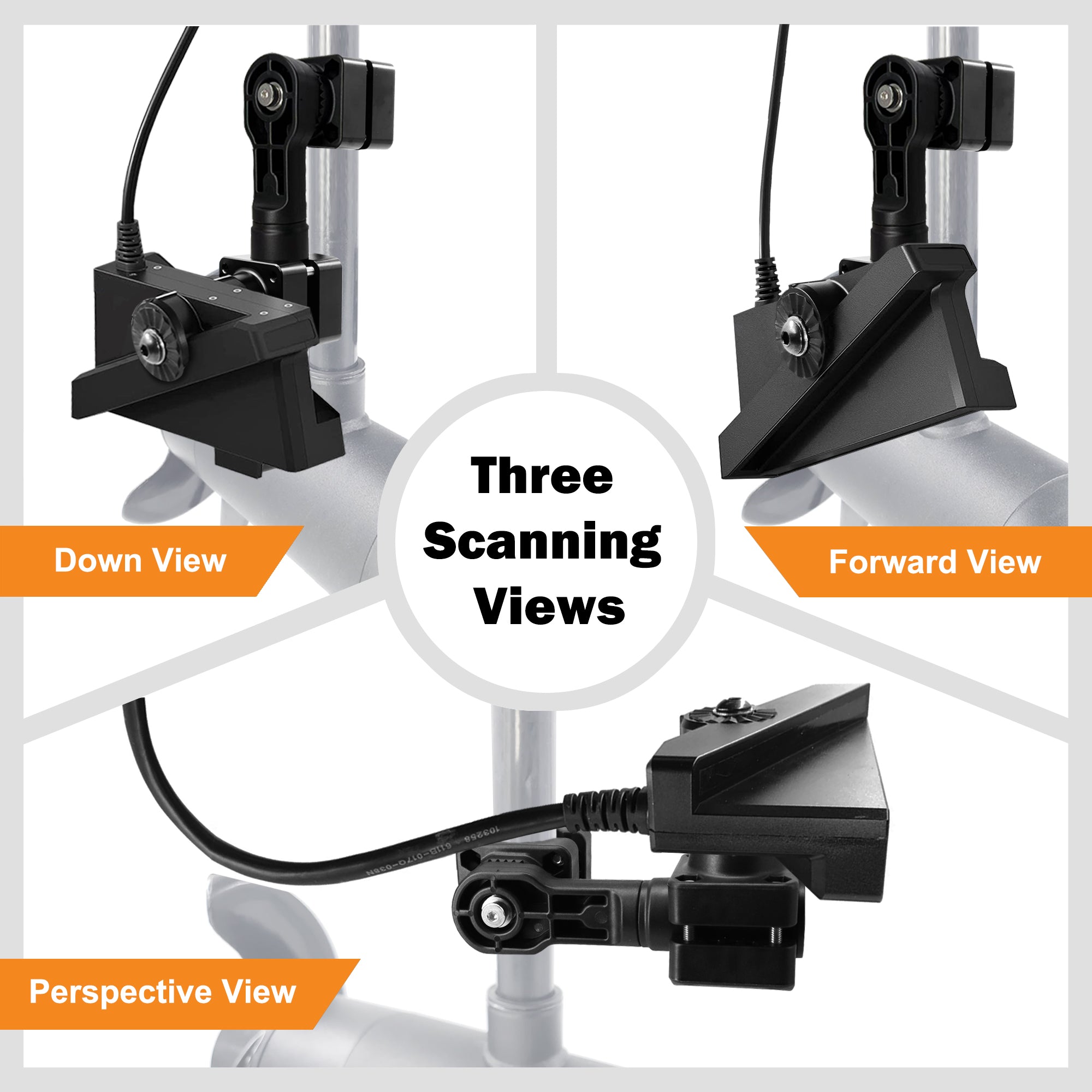 0 Degree Mount Compatible with Garmin Panoptix LiveScope XR LVS62 Transducer, Reinforced Heavy-Duty Bracket Replaces 0101324800, Fits 1.1"-1.38" Poles