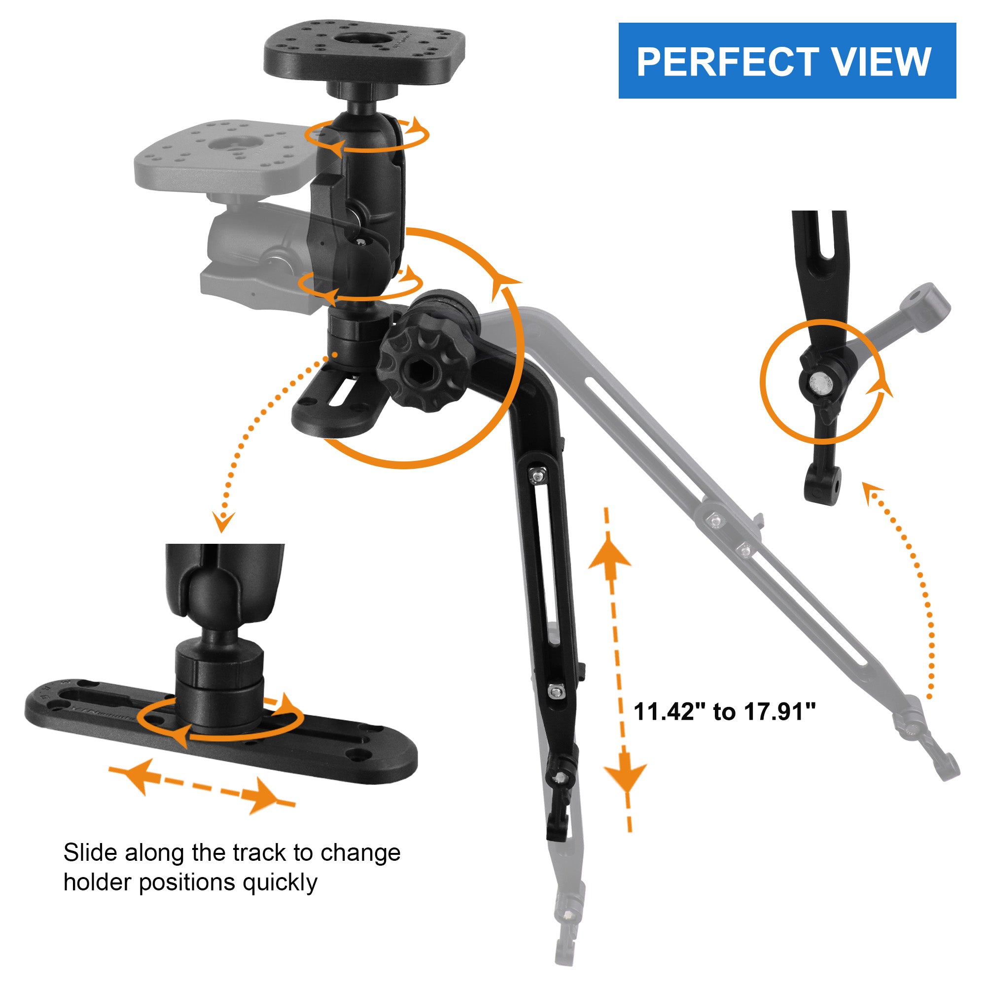 1.5" Ball Fish Finder Mount for Kayak