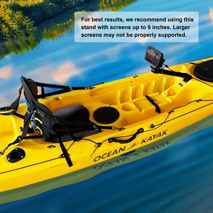 1.5" / C Size Ball Aluminum Fish Finder Mount with Extension(18.3") Arm, Marine Electronic/Depth Finder Mount for Boat, 360° Rotation, Compatible with Garmin, Lowrance, Humminbird and More