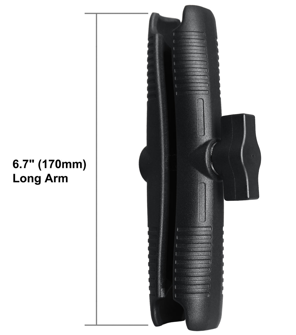Aluminum Long(6.7"/17cm) Double Socket Arm for 1 Inch/B Size / 25mm Ball Accessories