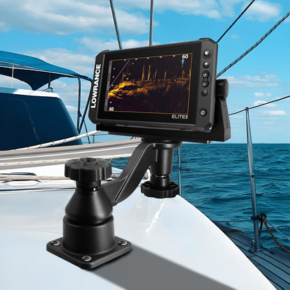 WINDFRD All Aluminium Fish Finder & Chartplotter Mount, Reinforced Arm Marine Electronic Mount, Compatible with Garmin, Lowrance and More Depth Finder