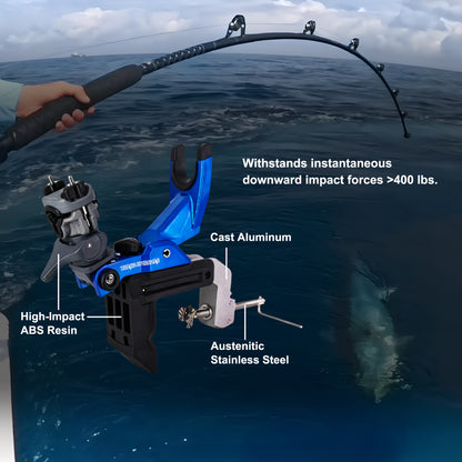 WINDFRD Offshore Trolling Fishing Rod Holder with Enlarge Clamp for Boat, Heavy-Duty for Big Game Fishing Rod, Innovative 1S Quick Releas