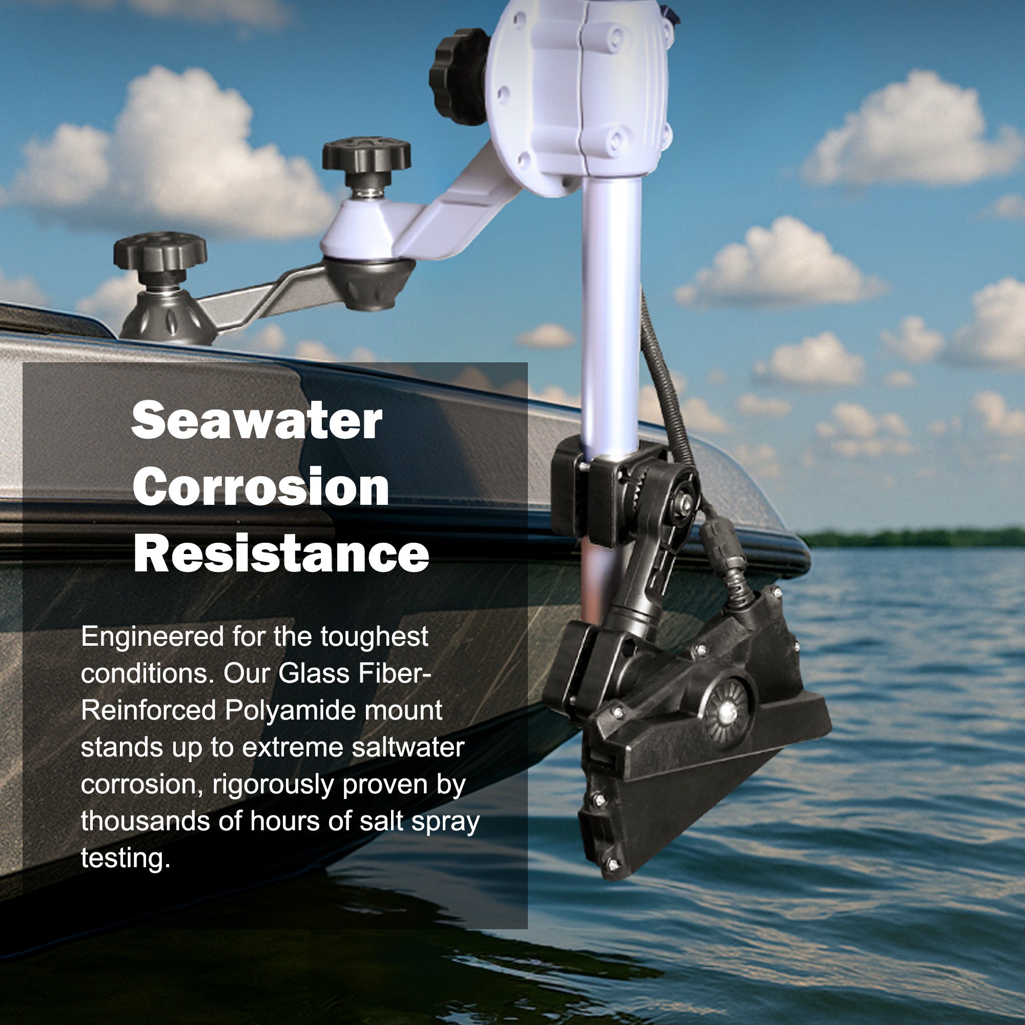 0 Degree Mount Compatible with Garmin Panoptix LiveScope XR LVS62 Transducer, Reinforced Heavy-Duty Bracket Replaces 0101324800, Fits 1.1"-1.38" Poles