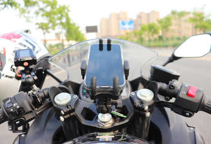 Motorcycle Fork Stem Phone Mount with Vibration Dampener