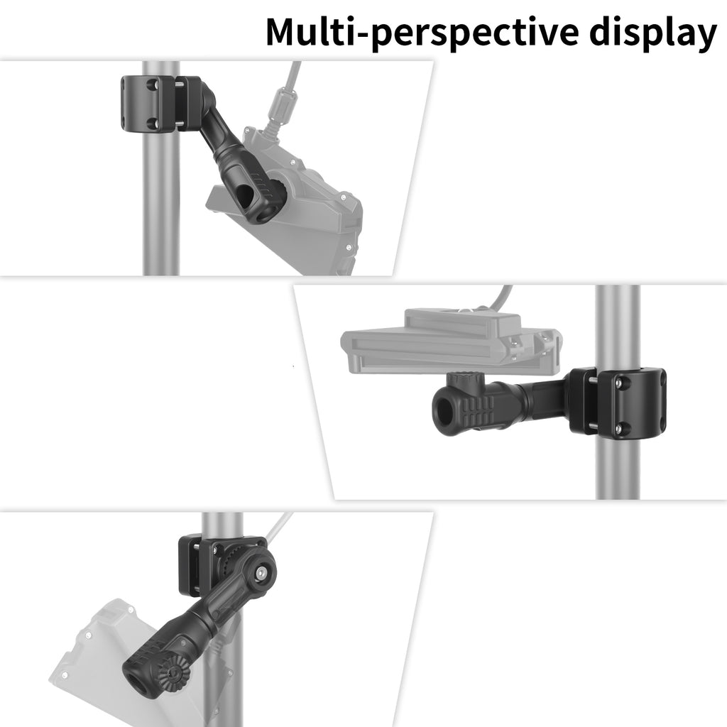 Aluminum Alloy Casting 0 Degree Pole Mount Compatible with Garmin LiveScope Plus LVS34, LVS62, LVS32, Lowrance Active Target2, All in One