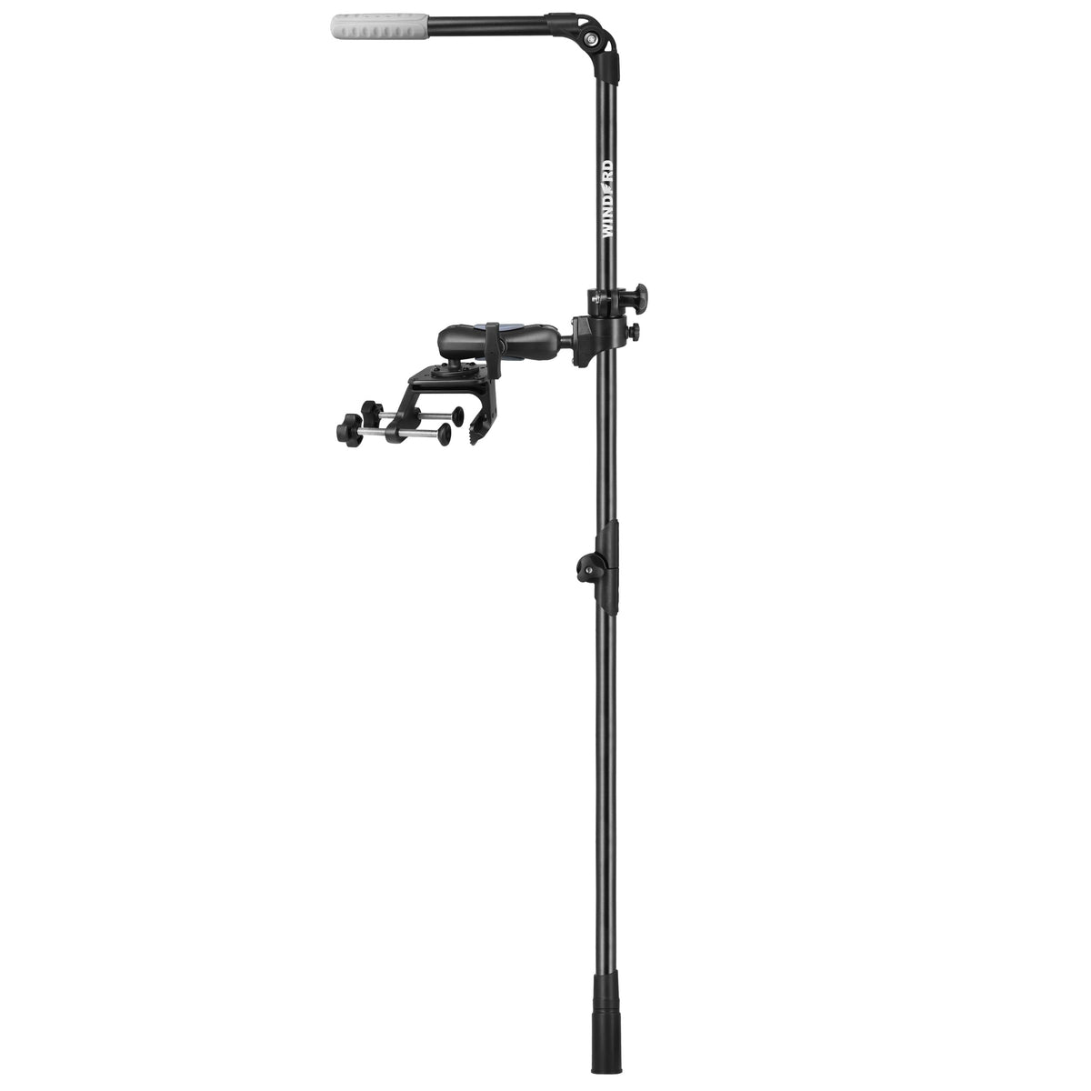Folding FFS Live Sonar Transducer Pole System with Aluminum C-Clamp, Foldable Travel Design