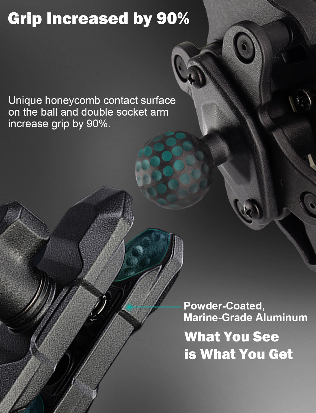 Motorcycle Handlebar Phone Mount with Vibration Dampener