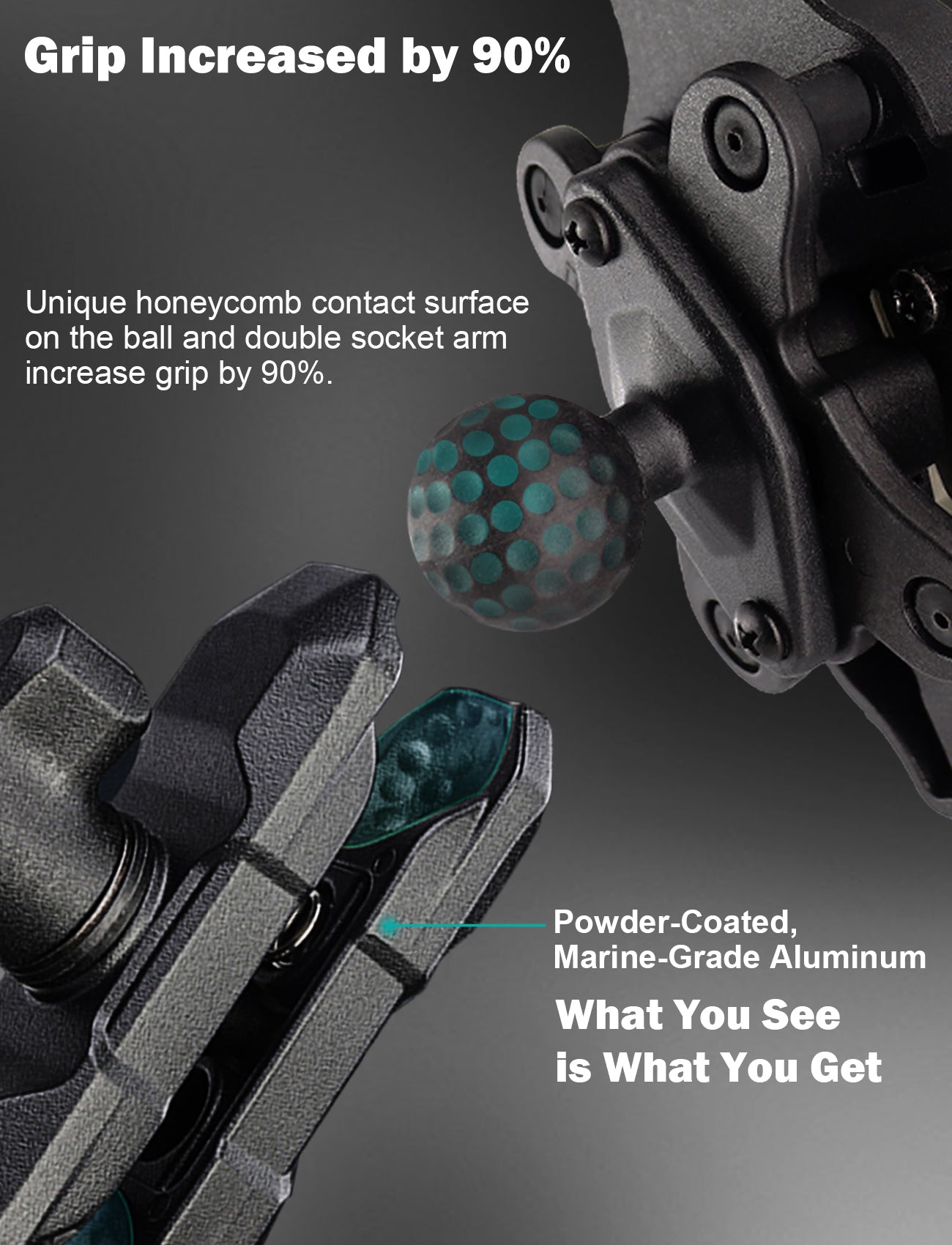 Motorcycle Handlebar Phone Mount with Vibration Dampener