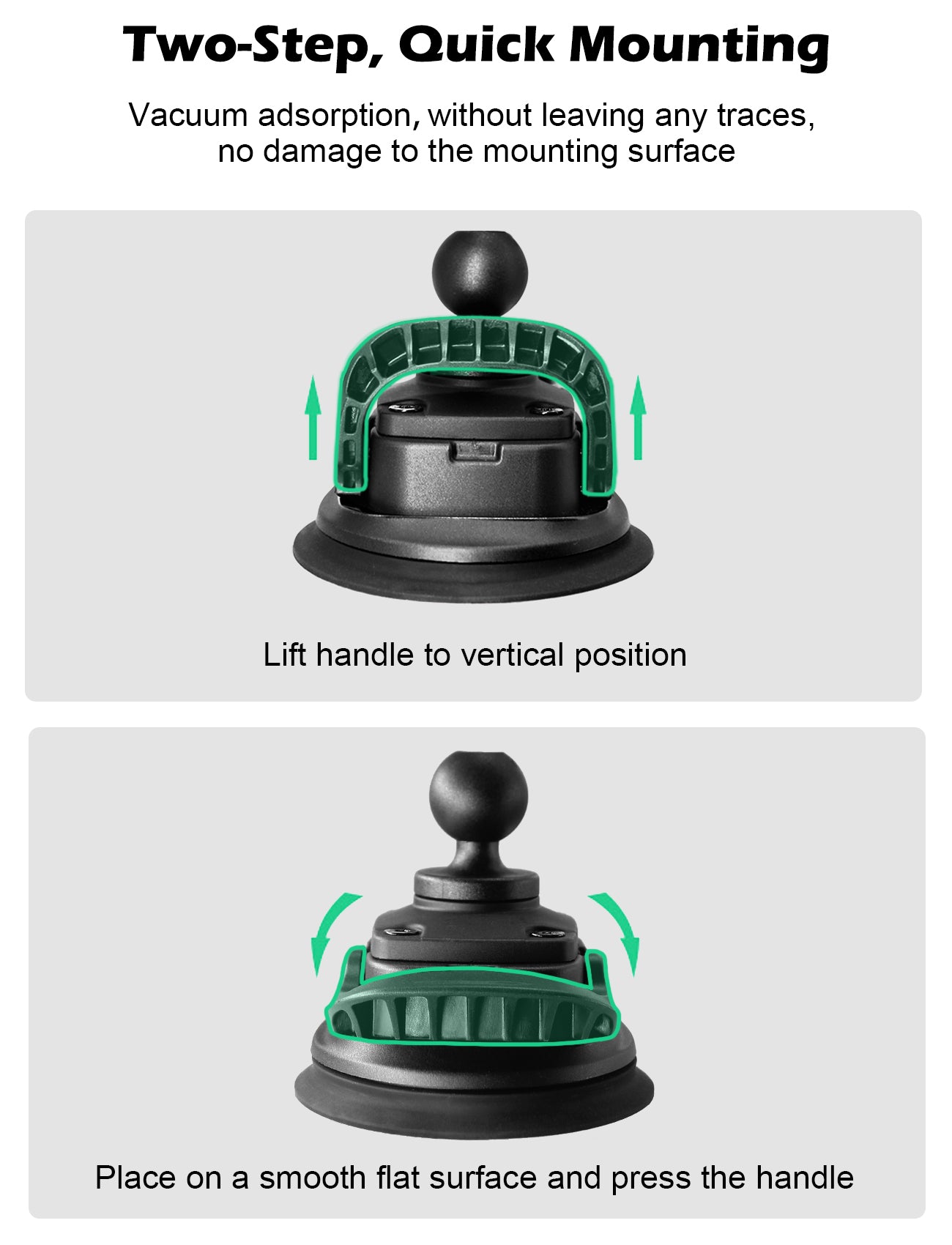 Suction Cup Base with 1 Inch/B Size Ball