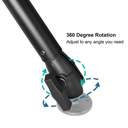 Support de caméra pour kayak avec boule de commande de 1,5" et bras extensible, support robuste pour appareil photo reflex numérique/action, compatible avec GoPro, appareils photo hybrides, accessoires de photographie pour kayak