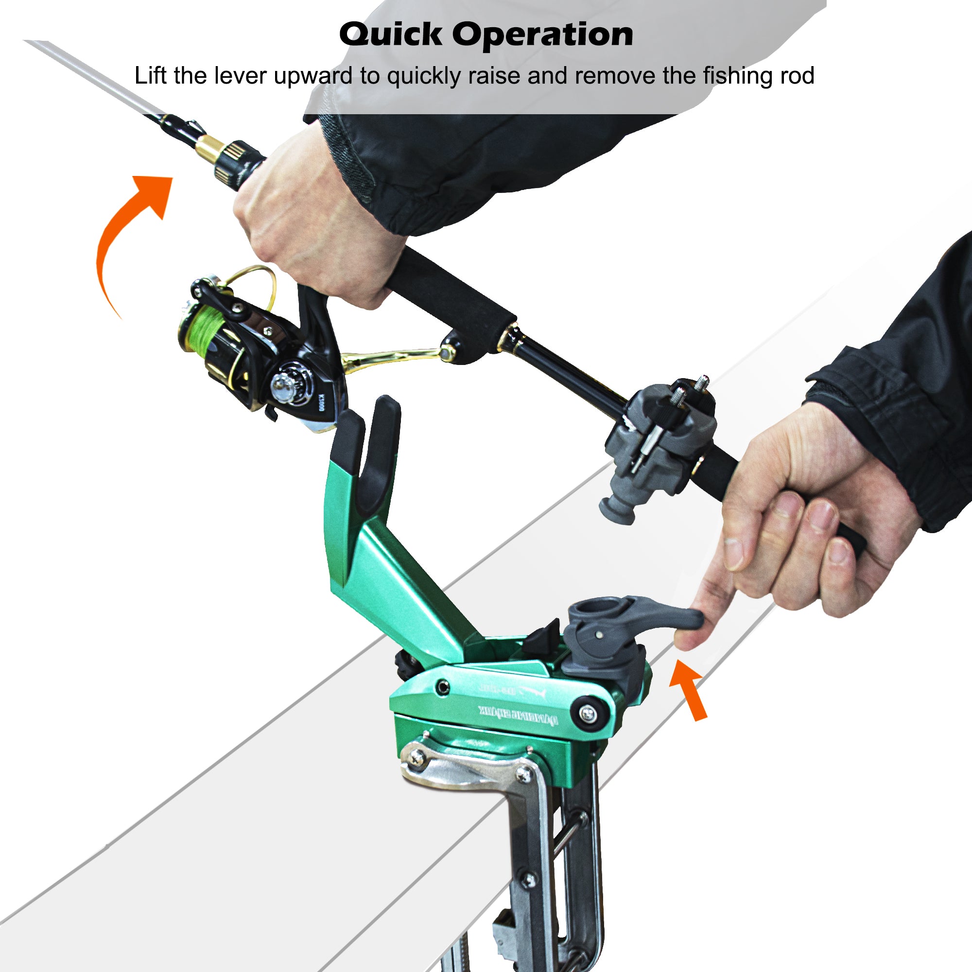 WINDFRD Offshore Trolling Fishing Rod Holder with Enlarge Clamp for Boat, Heavy-Duty for Big Game Fishing Rod, Innovative 1S Quick Release