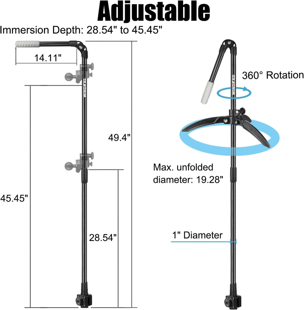 Live Sonar Scope Transducer Pole Mount Ice Tripod and Glow Handle