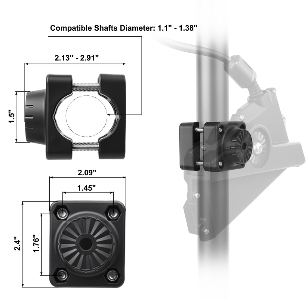 Live Sonar Scope Transducer Mount Adapter fits LVS34