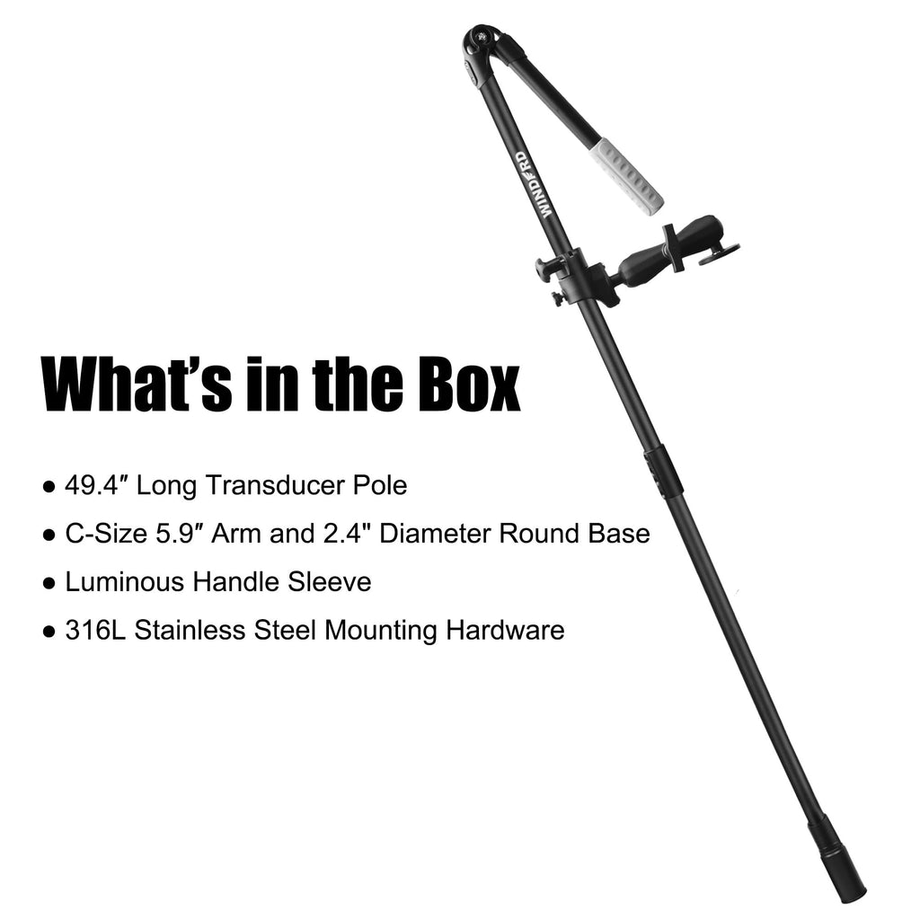 Aluminum Live Scope Transducer Pole DIY for Kayak Boat
