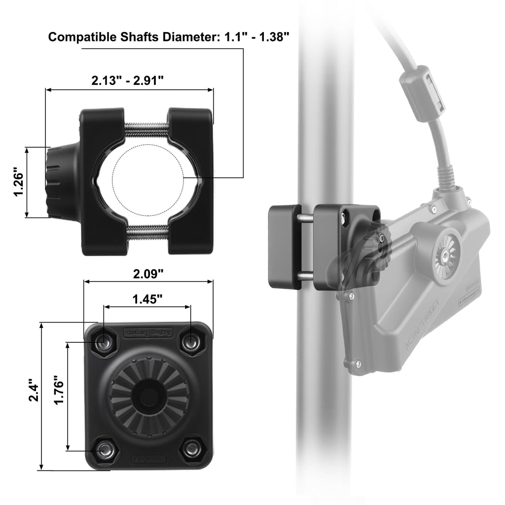 Transducer Mount Adapter Compatible with Lowrance AT2