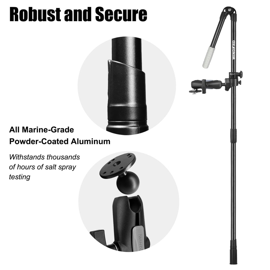 Aluminum Live Scope Transducer Pole DIY for Kayak Boat
