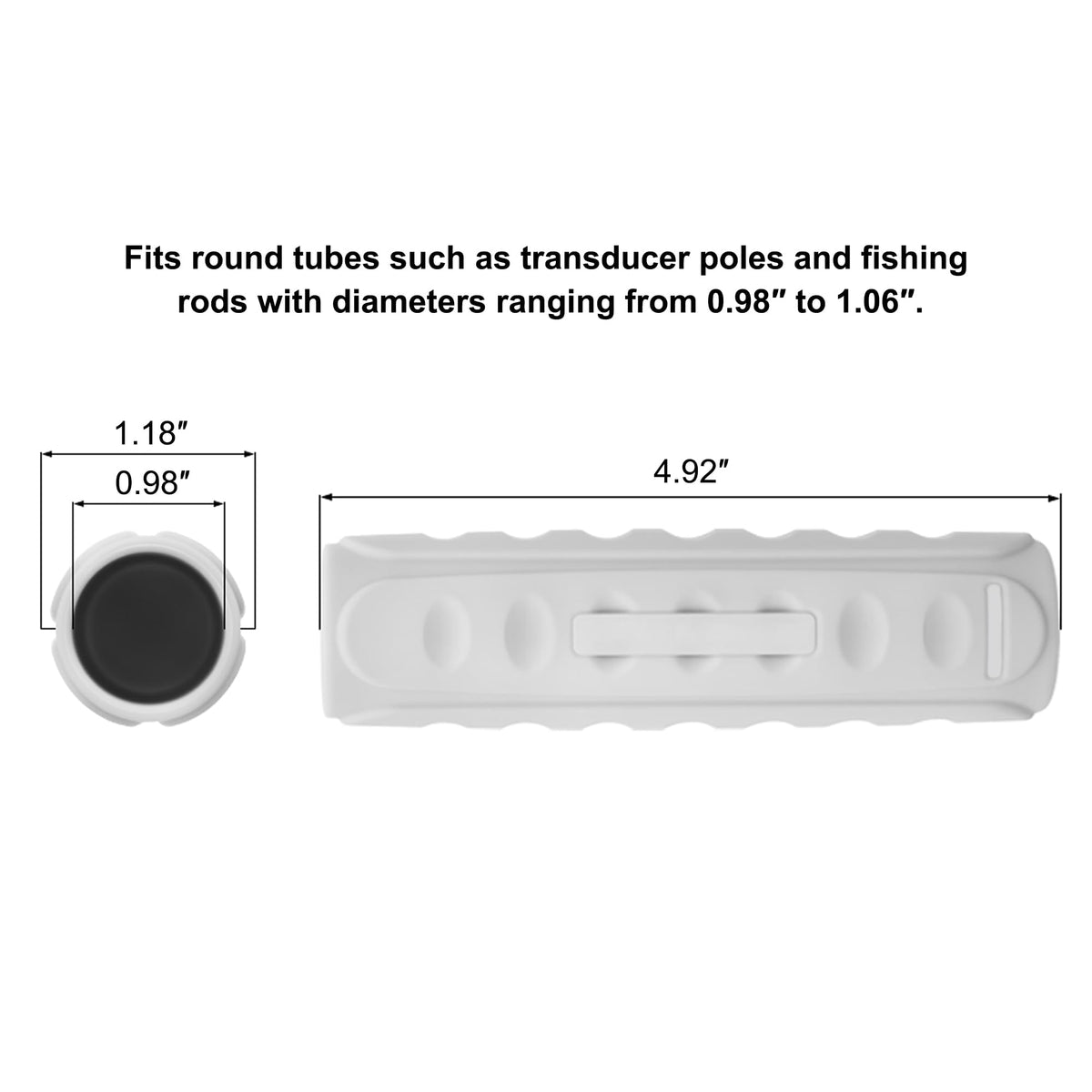 Night Glow Grip Sleeve/Cover for Transducer Pole, Fits 32mm & 25mm Poles