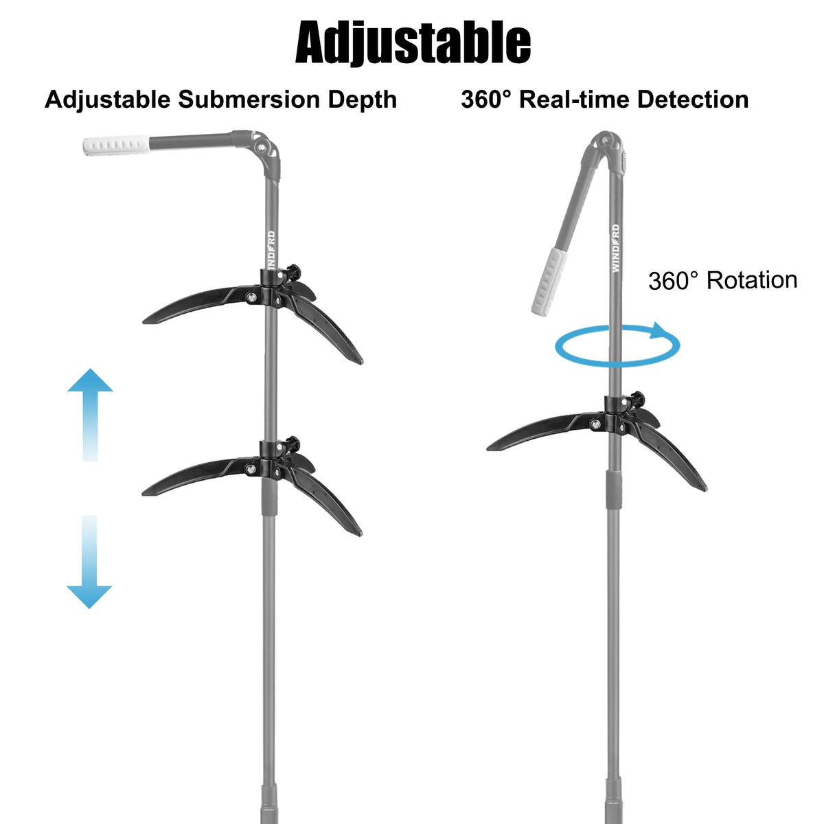 Heavy Duty Ice Fishing Tripod Base for Transducer Pole Mount