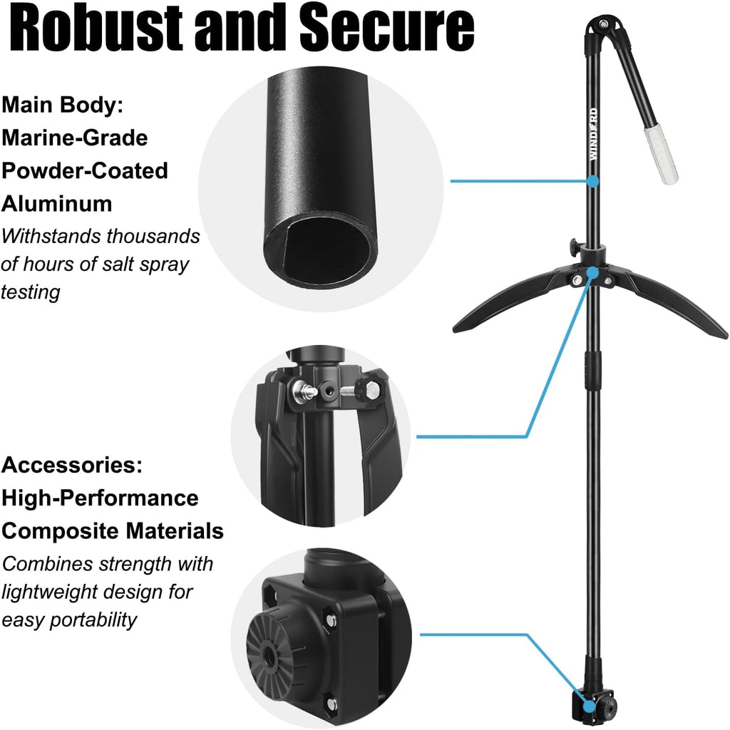Live Sonar Scope Transducer Pole Mount Ice Tripod and Glow Handle