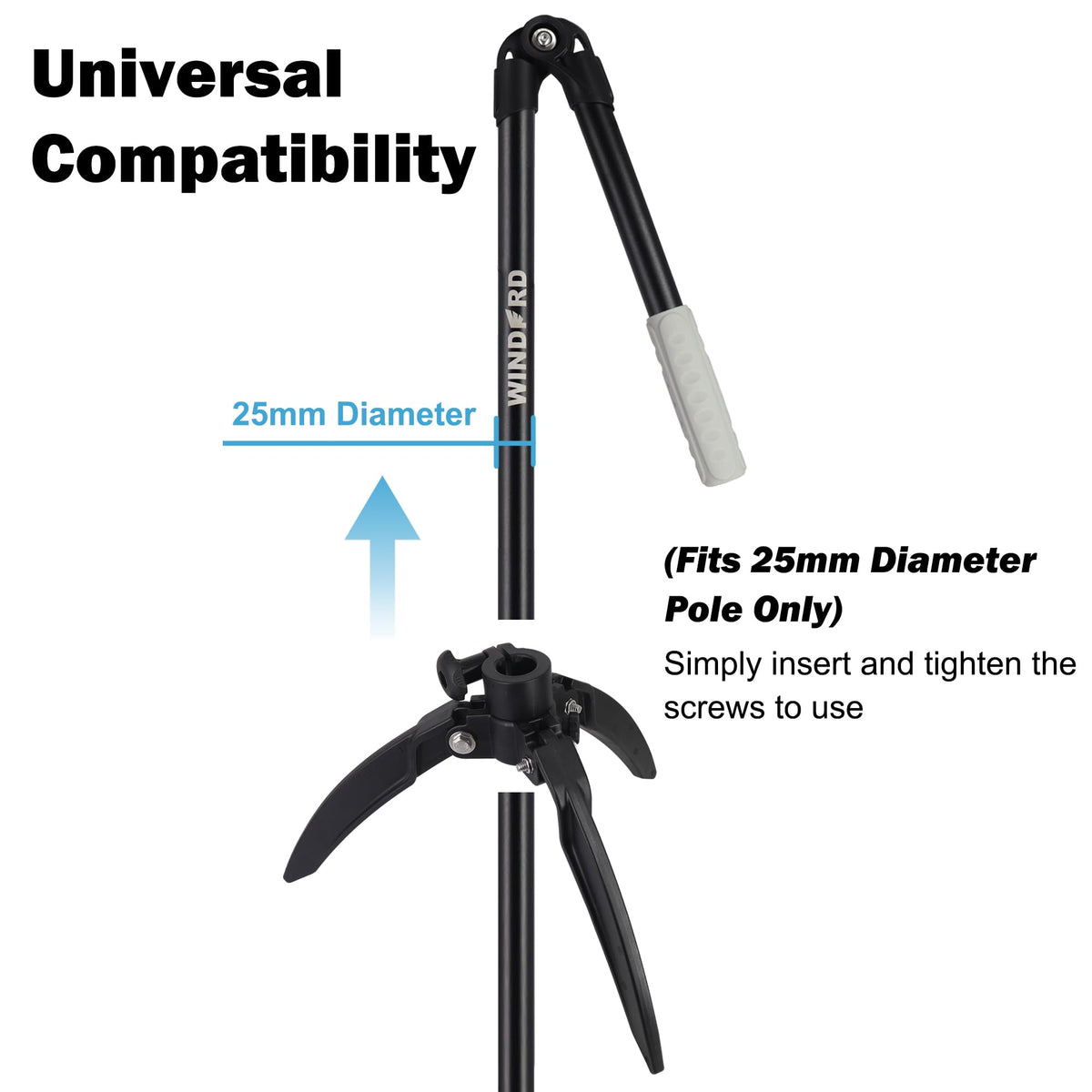 Heavy Duty Ice Fishing Tripod Base for Transducer Pole Mount