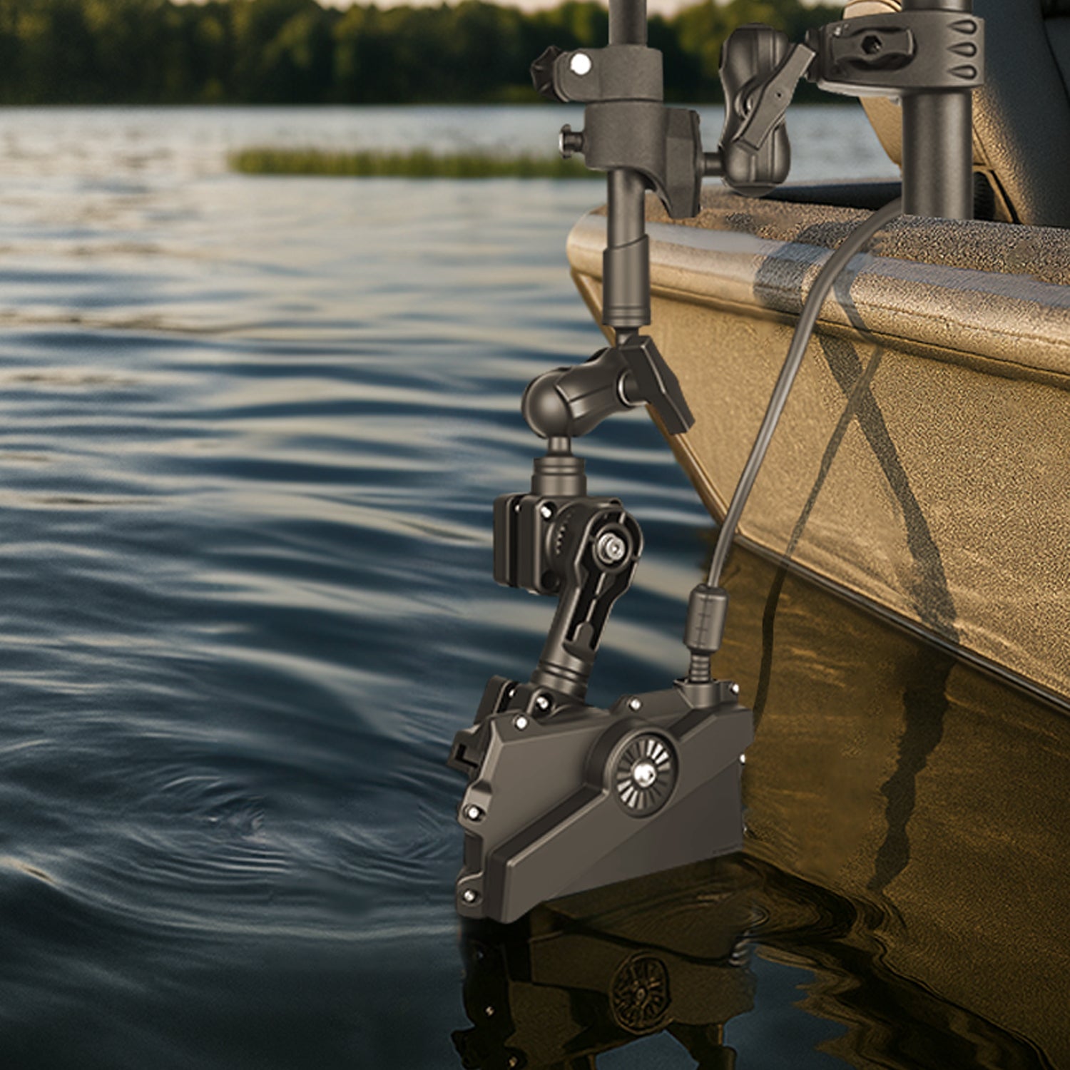 0 Degree Pole Mount with C Size/1.5'' Ball, Compatible with Garmin LiveScope Plus LVS34, Replaces 010-13228-03