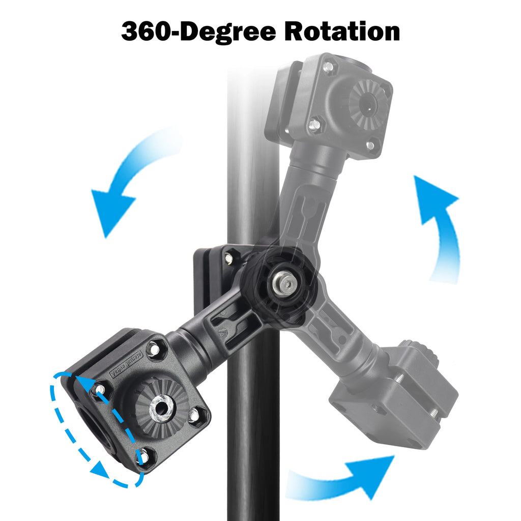 0 Degree Transducer Pole Mount Compatible with Lowrance ActiveTarget 2 (AT2), Reinforced Nylon Trolling Motor Bracket, Replaces 000-15959-001, Heavy Duty Sonar Mount