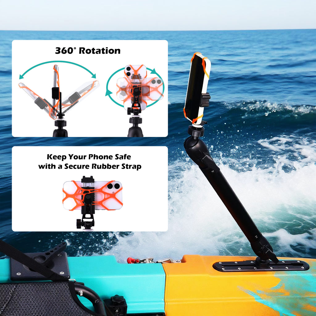 Kayak Camera Mount with 1.5" Track Ball