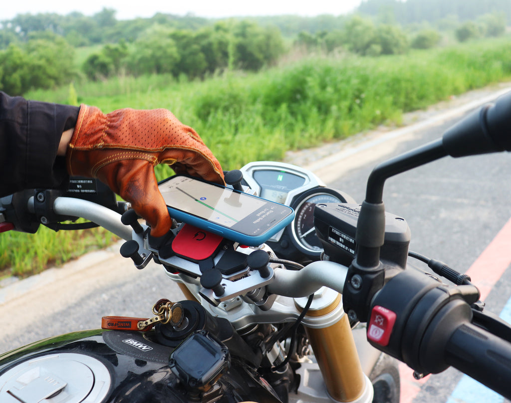 WINDFRD Metal Motorcycle Phone Mount, Smartphone Mounts, Rock Solid and Anti-Theft