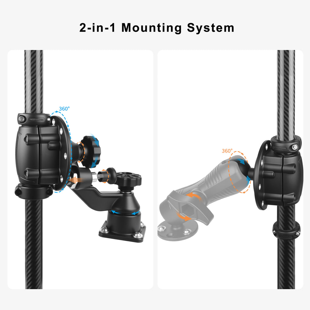 WINDFRD Custom High-Strength Carbon Fiber & Cast Aluminum Transducer Pole Mount