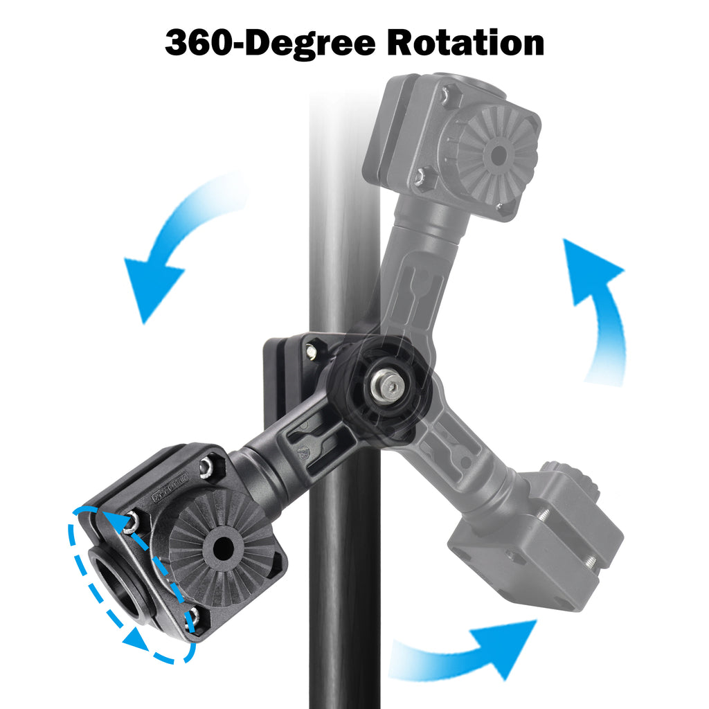 0 Degree Mount Compatible with Garmin Panoptix LiveScope XR LVS62 Transducer, Reinforced Heavy-Duty Bracket Replaces 0101324800, Fits 1.1"-1.38" Poles