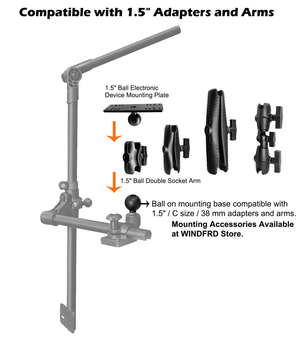 Livescope Transducer Pole Mount with Display Mount for Kayak (Long)