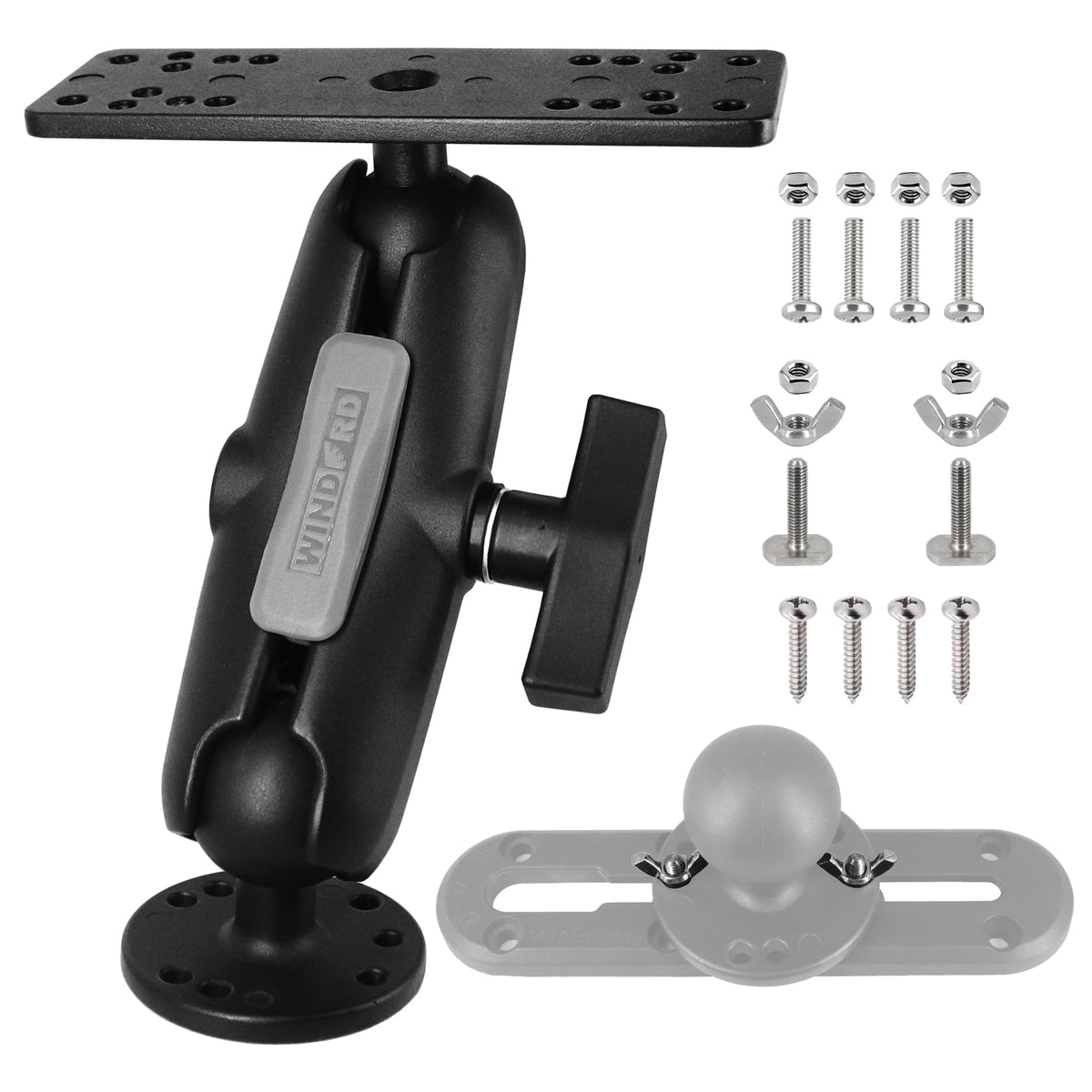 Fish Finder Mount 1.5" Ball, Depth Finder Mount for Kayak/Boat