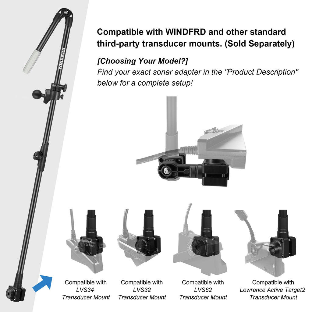Foldable Live Sonar Scope Transducer Pole, FFS DIY Pole