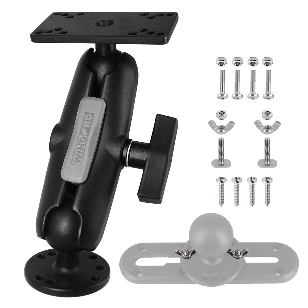 Aluminum Fish Finder Mount with 1.5" Ball, Graph Holder for Helix 5 Helix 7