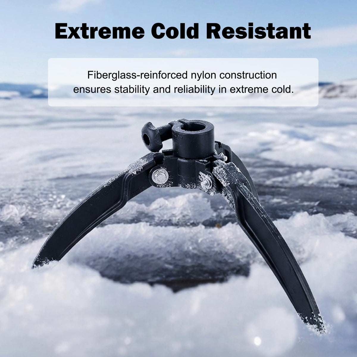 Heavy Duty Ice Fishing Tripod Base for Transducer Pole Mount