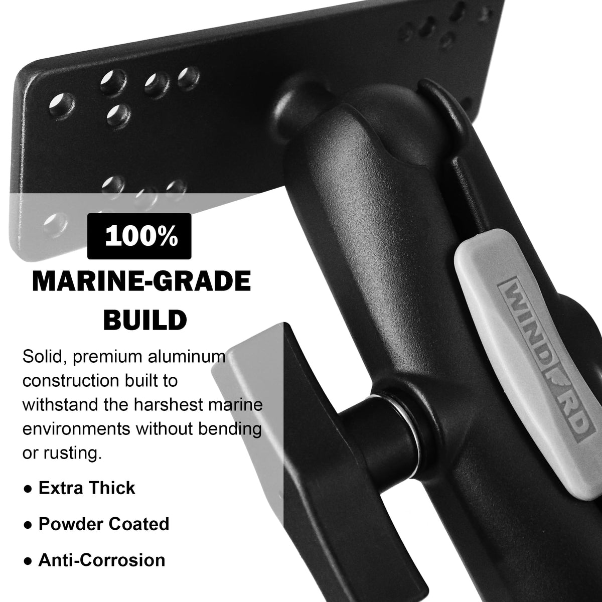 Fish Finder Mount 1.5" Ball, Depth Finder Mount for Kayak/Boat