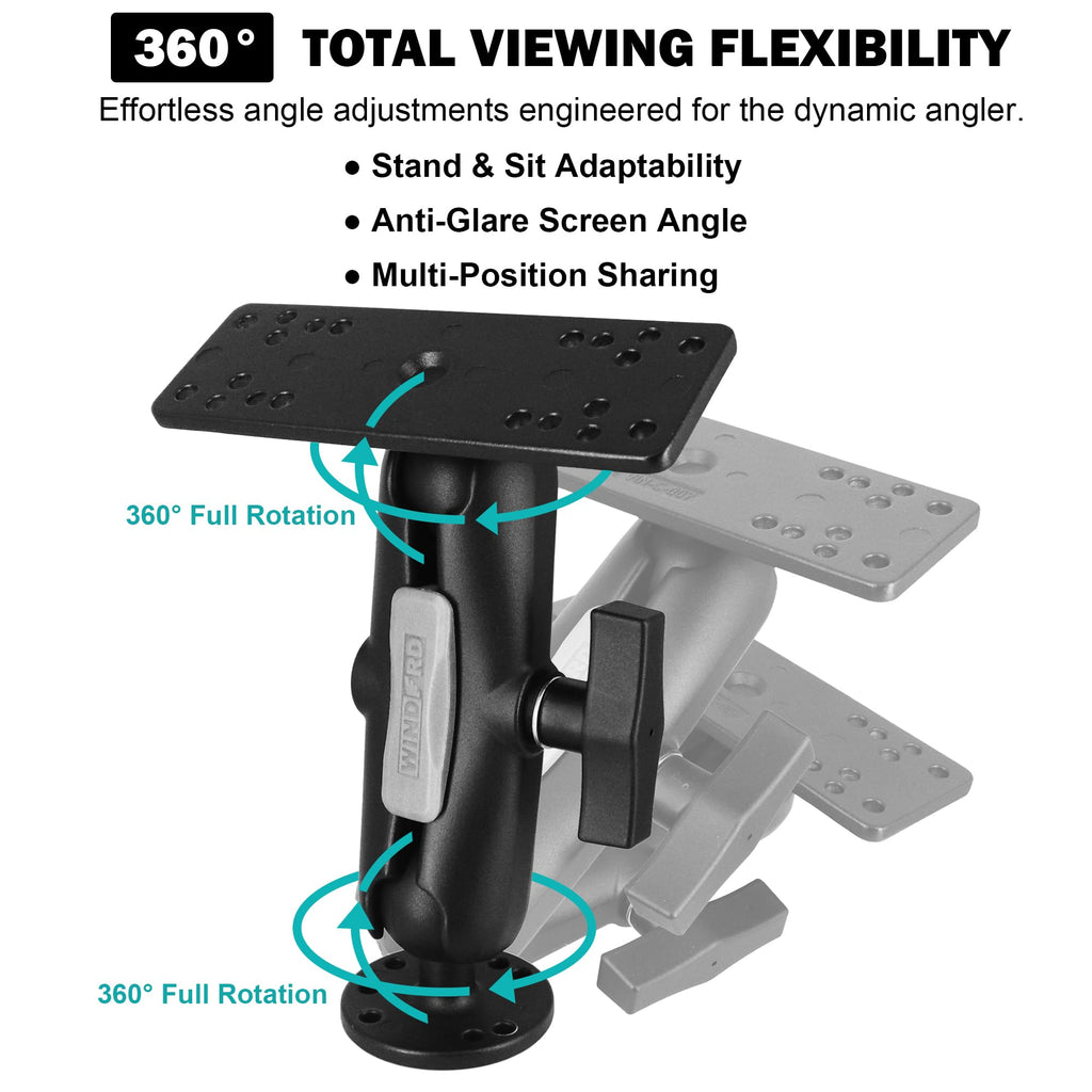 Fish Finder Mount 1.5" Ball, Depth Finder Mount for Kayak/Boat
