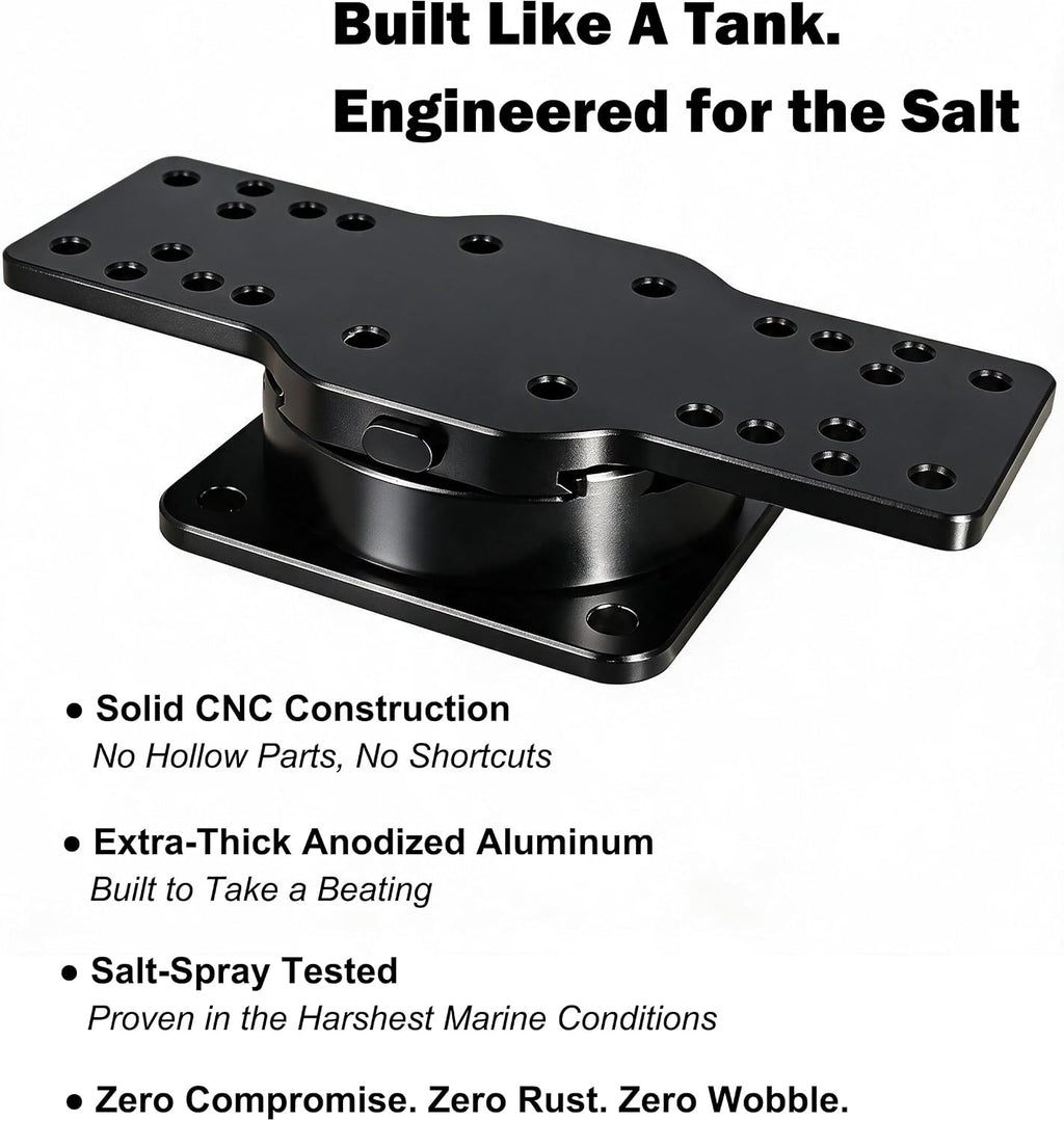 Quick Release Fish Finder Mount for Boat, Universal Aluminum Base