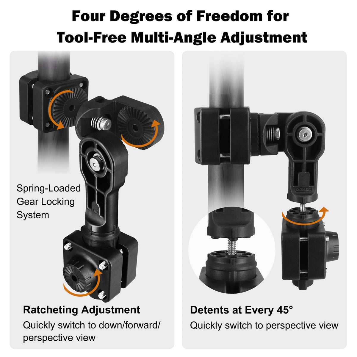 0 Degree Transducer Mount, Live Scope Pole Mount Fits Garmin LVS32