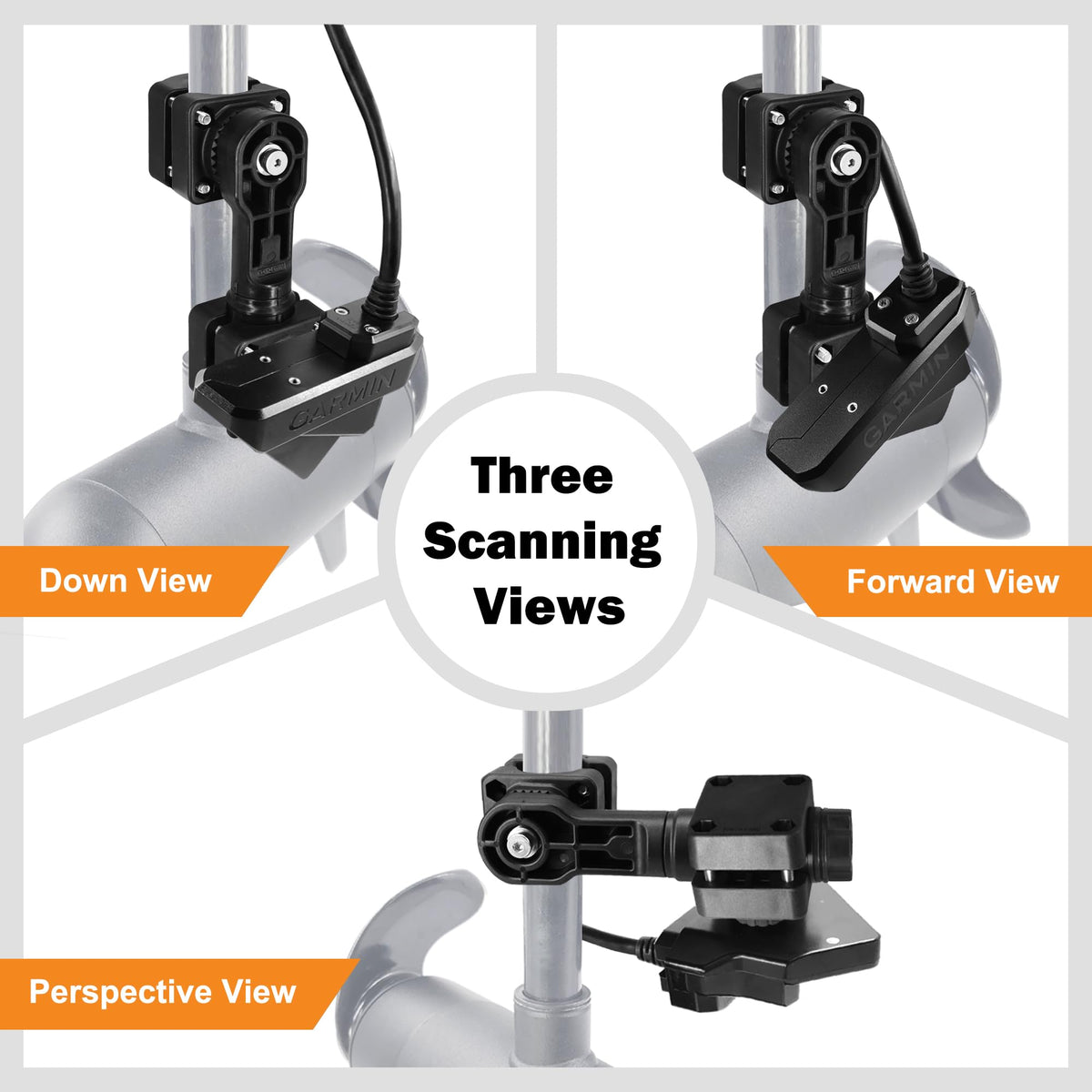 Transducer Mount, Live Scope Pole Mount Fits Garmin LVS32