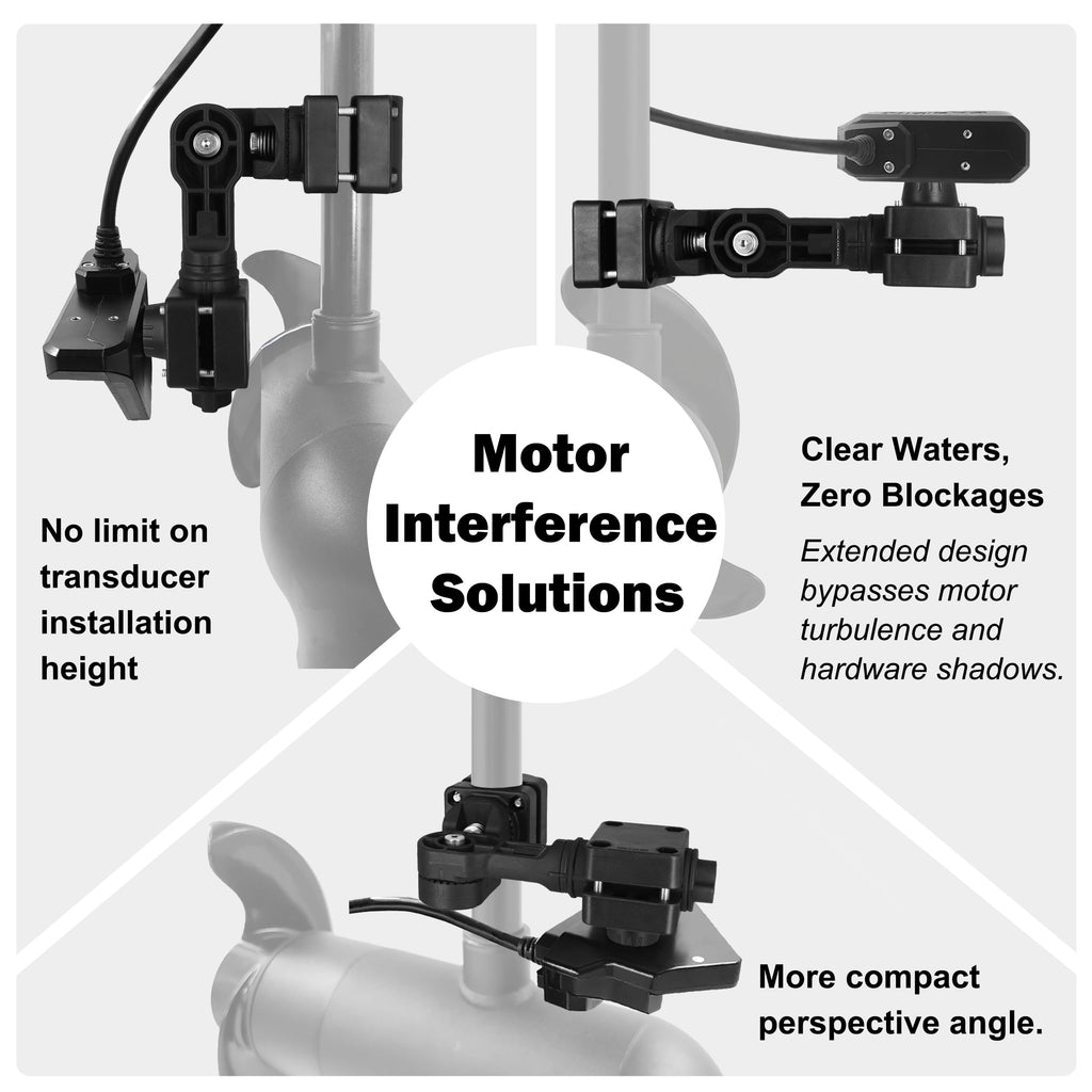 0 Degree Transducer Mount, Live Scope Pole Mount Fits Garmin LVS32