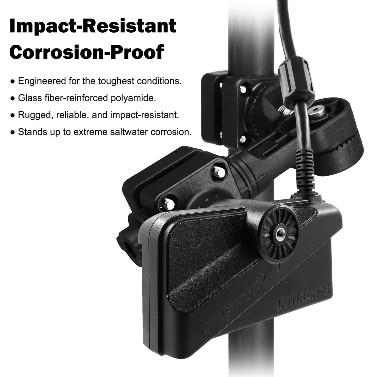 0 Degree Transducer Pole Mount Fits Lowrance ActiveTarget 2